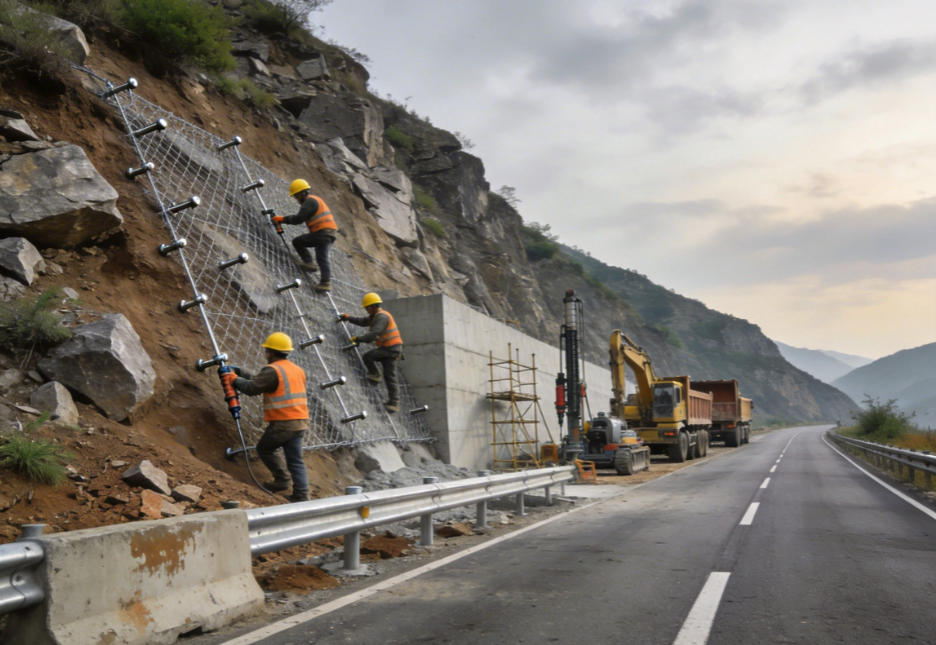 石岐区街道公路道路护坡