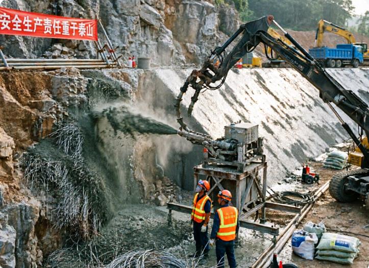石岐区街道钢纤维喷锚施工